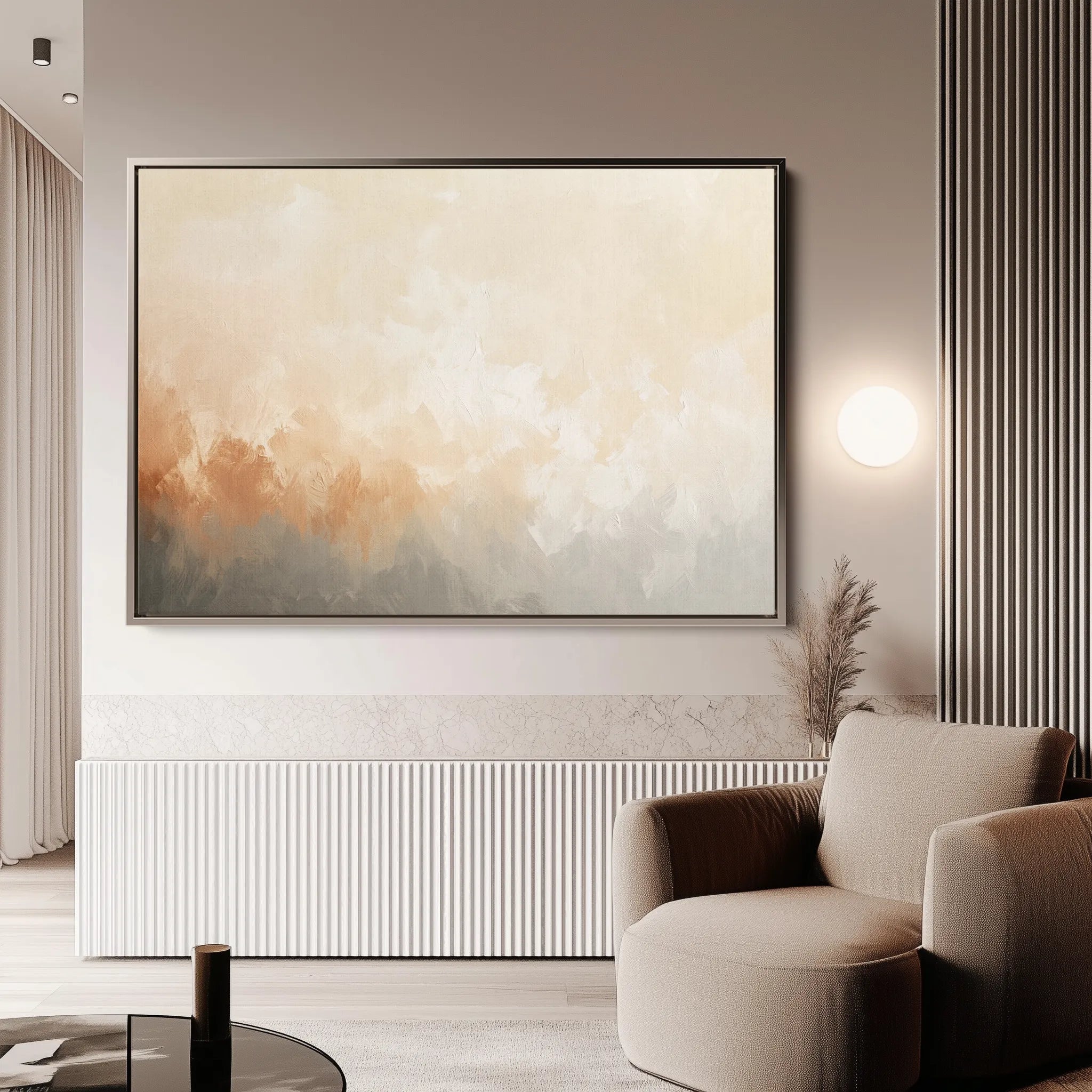 Abstract 396 Canvas Art 18" x 24" / 45 x 60 cm / Black