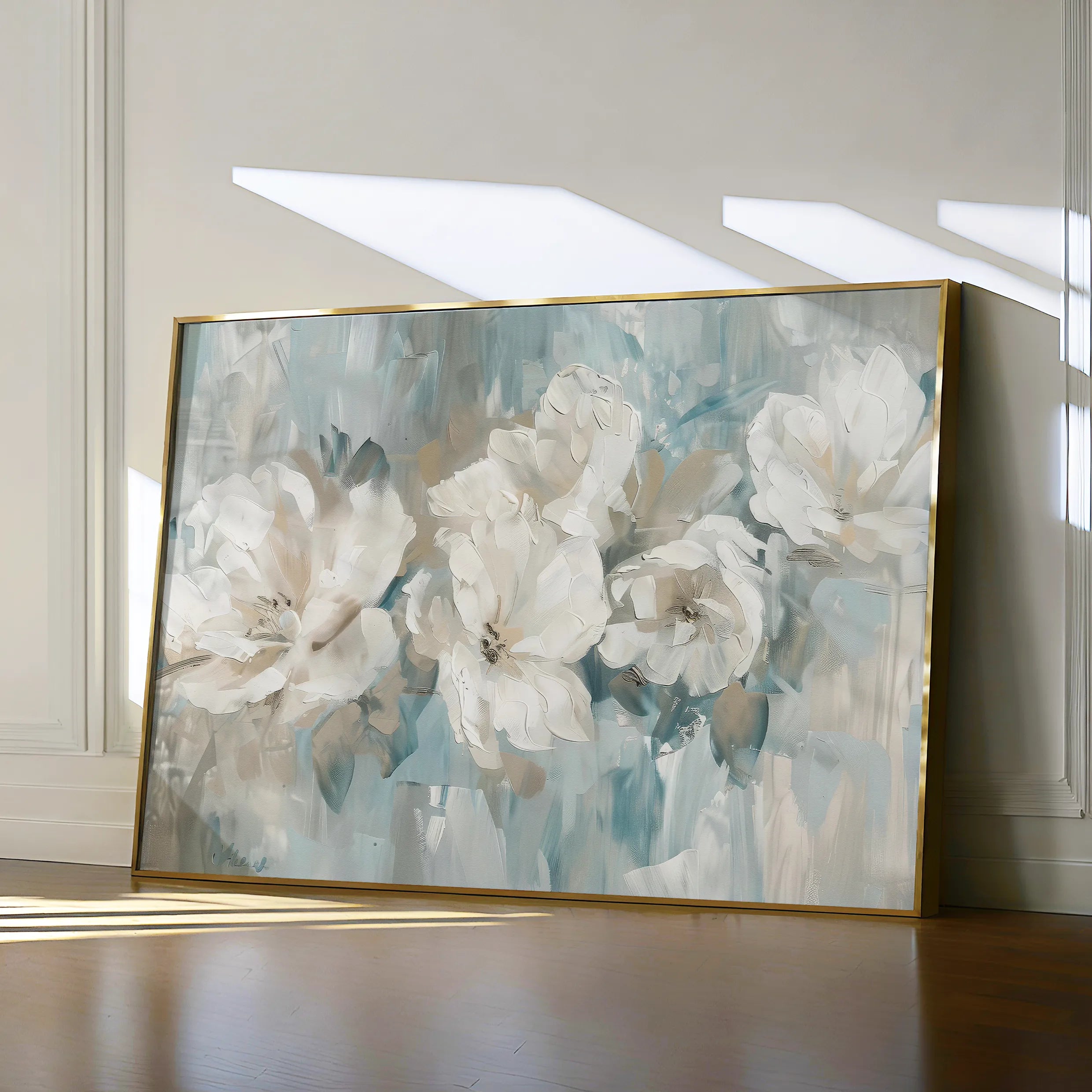 Floral 396 Canvas Art 18" x 24" / 45 x 60 cm / Black
