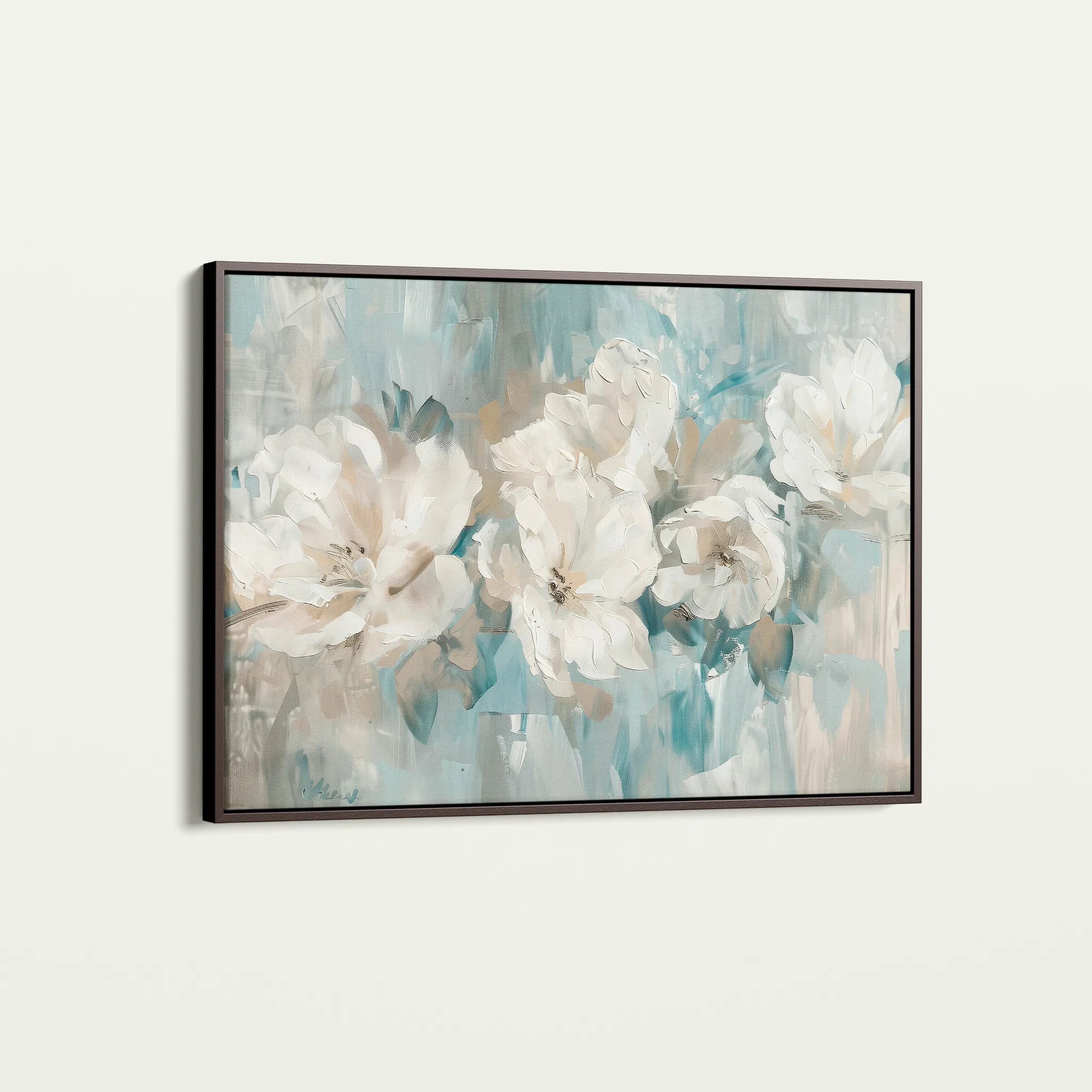 Floral 396 Canvas Art 18" x 24" / 45 x 60 cm / Black
