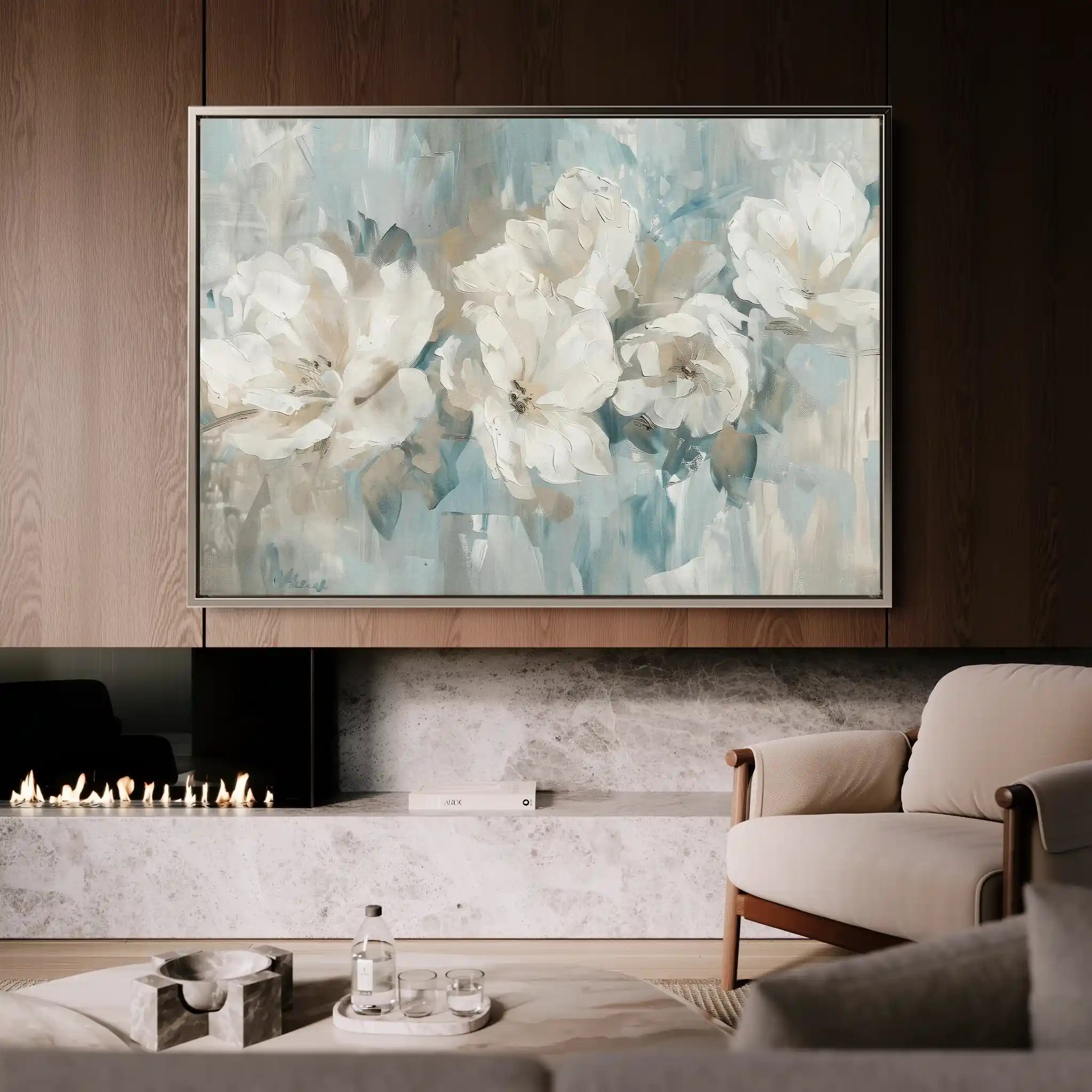 Floral 396 Canvas Art 60 x 40 cm / Black