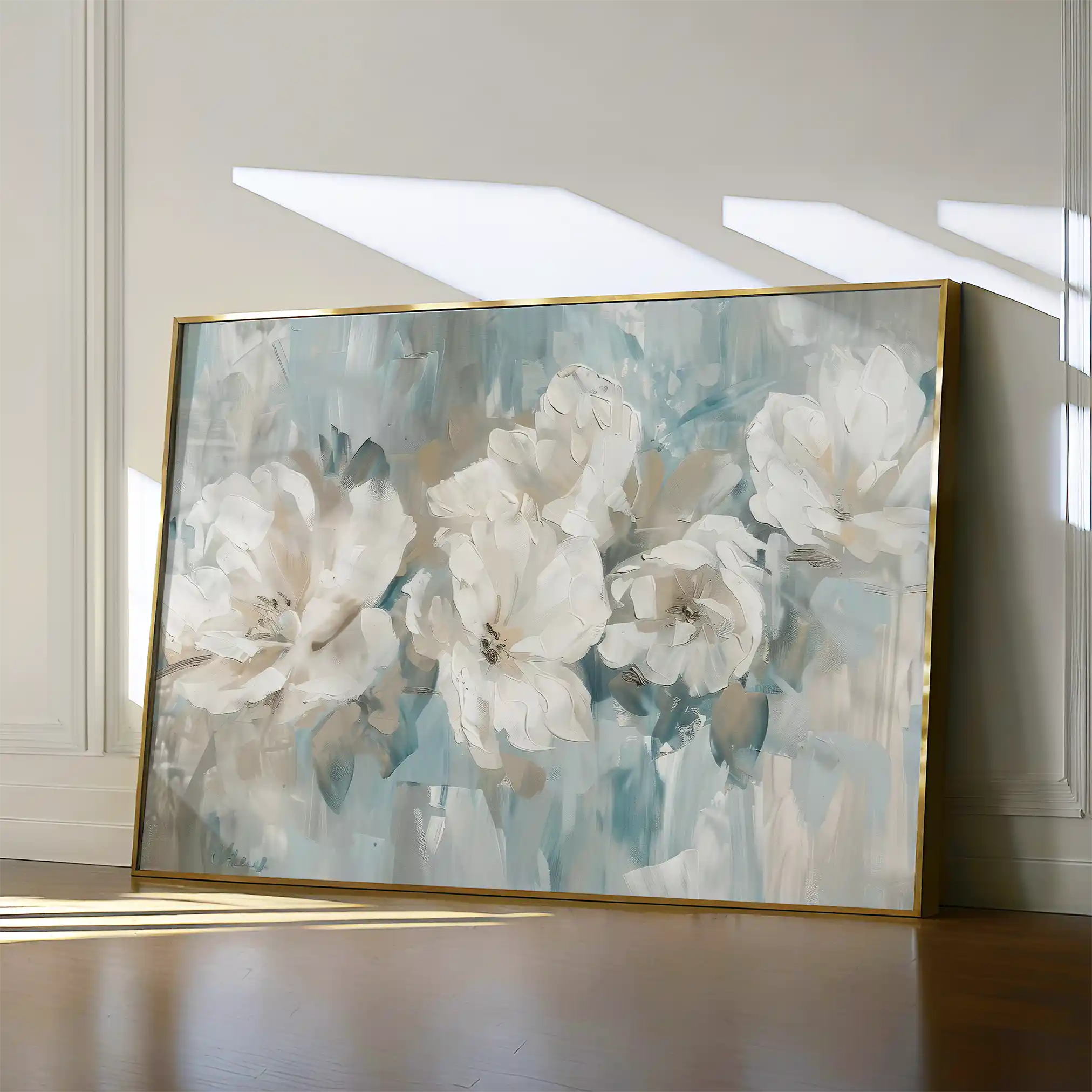 Floral 396 Canvas Art 60 x 40 cm / Black