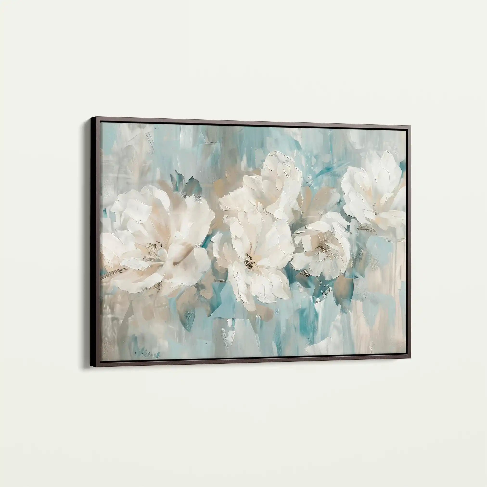 Floral 396 Canvas Art 60 x 40 cm / Black