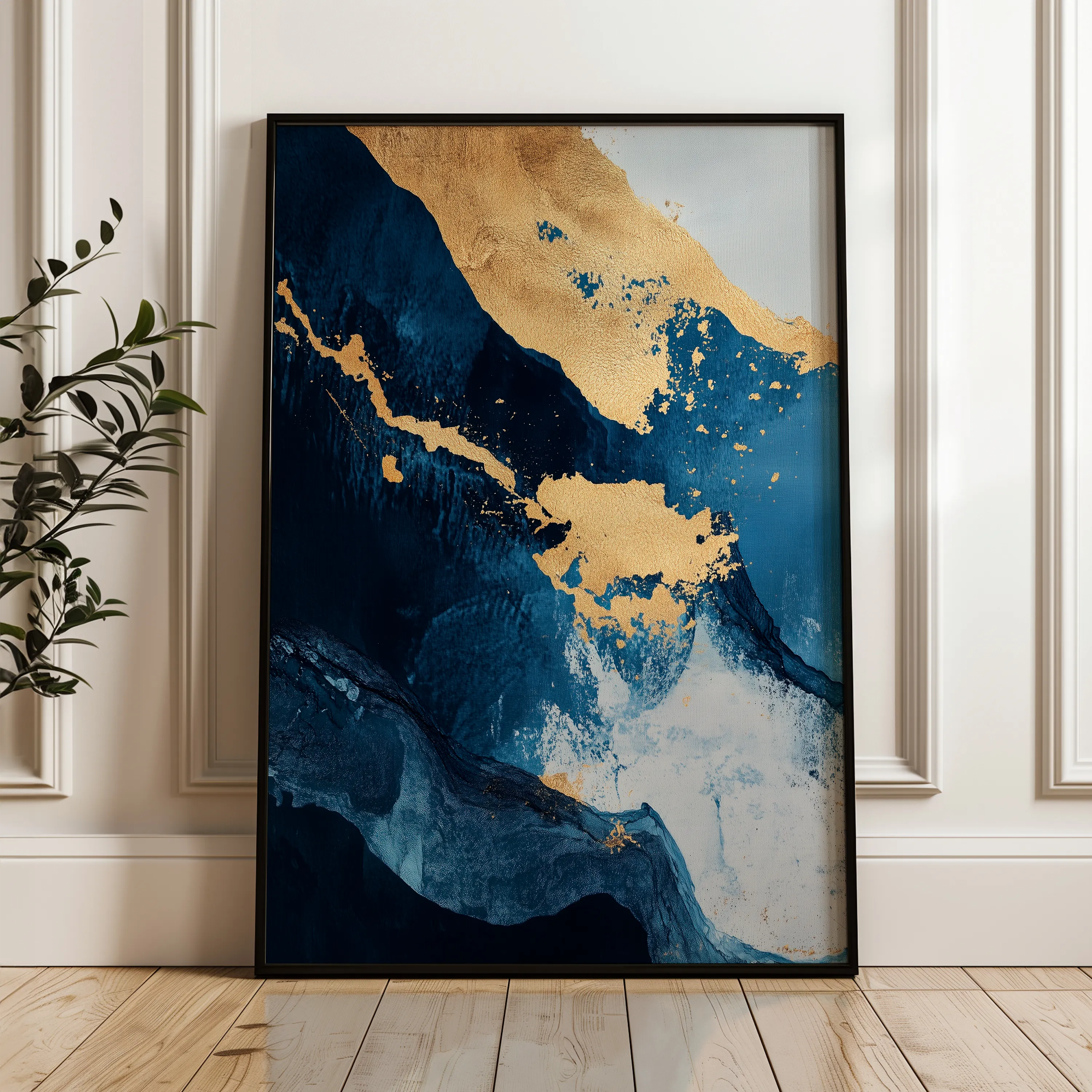 Abstract 397 Canvas Art 18" x 24" / 45 x 60 cm / Black