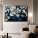 Floral 397 Canvas Art 18" x 24" / 45 x 60 cm / Black