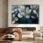 Floral 397 Canvas Art 18" x 24" / 45 x 60 cm / Black