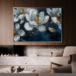 Floral 397 Canvas Art 18" x 24" / 45 x 60 cm / Black