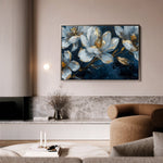 Floral 397 Canvas Art 18" x 24" / 45 x 60 cm / Black