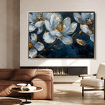 Floral 397 Canvas Art 60 x 40 cm / Black