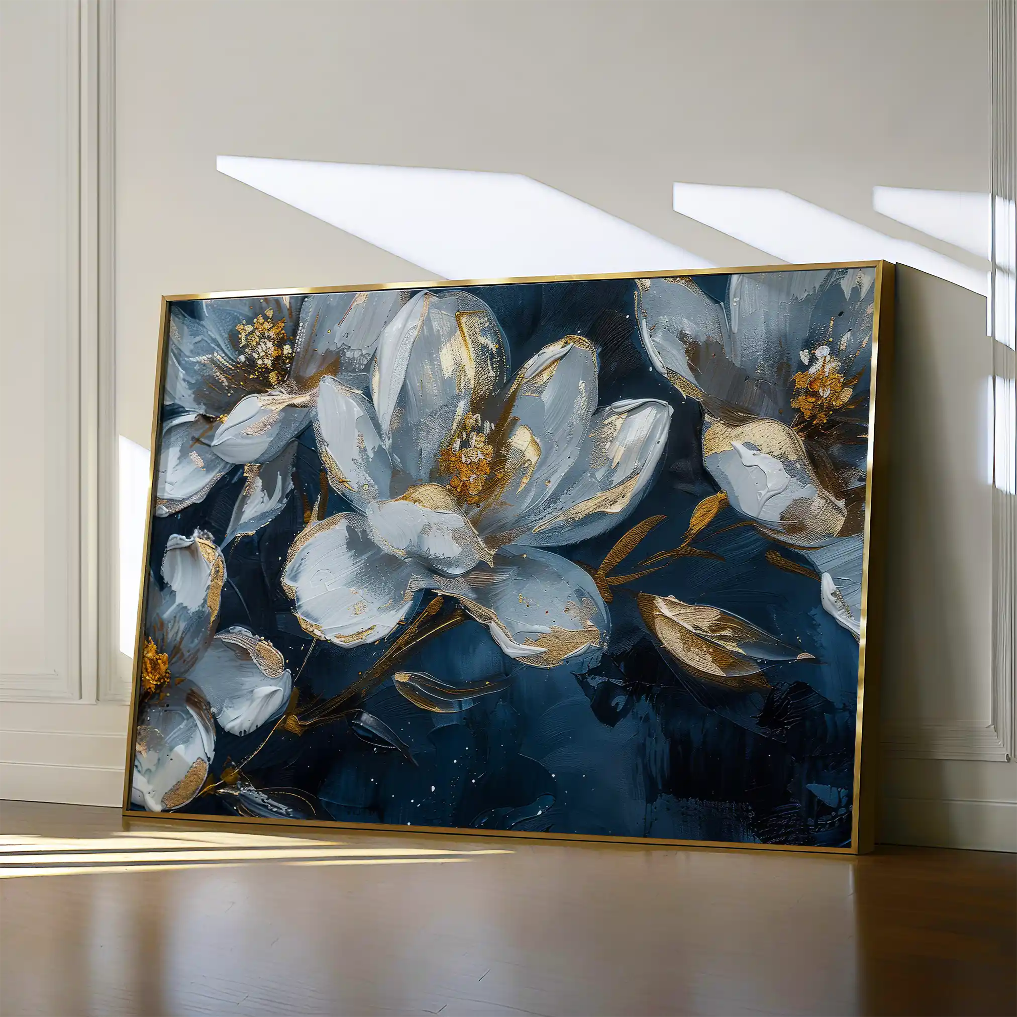 Floral 397 Canvas Art 60 x 40 cm / Black