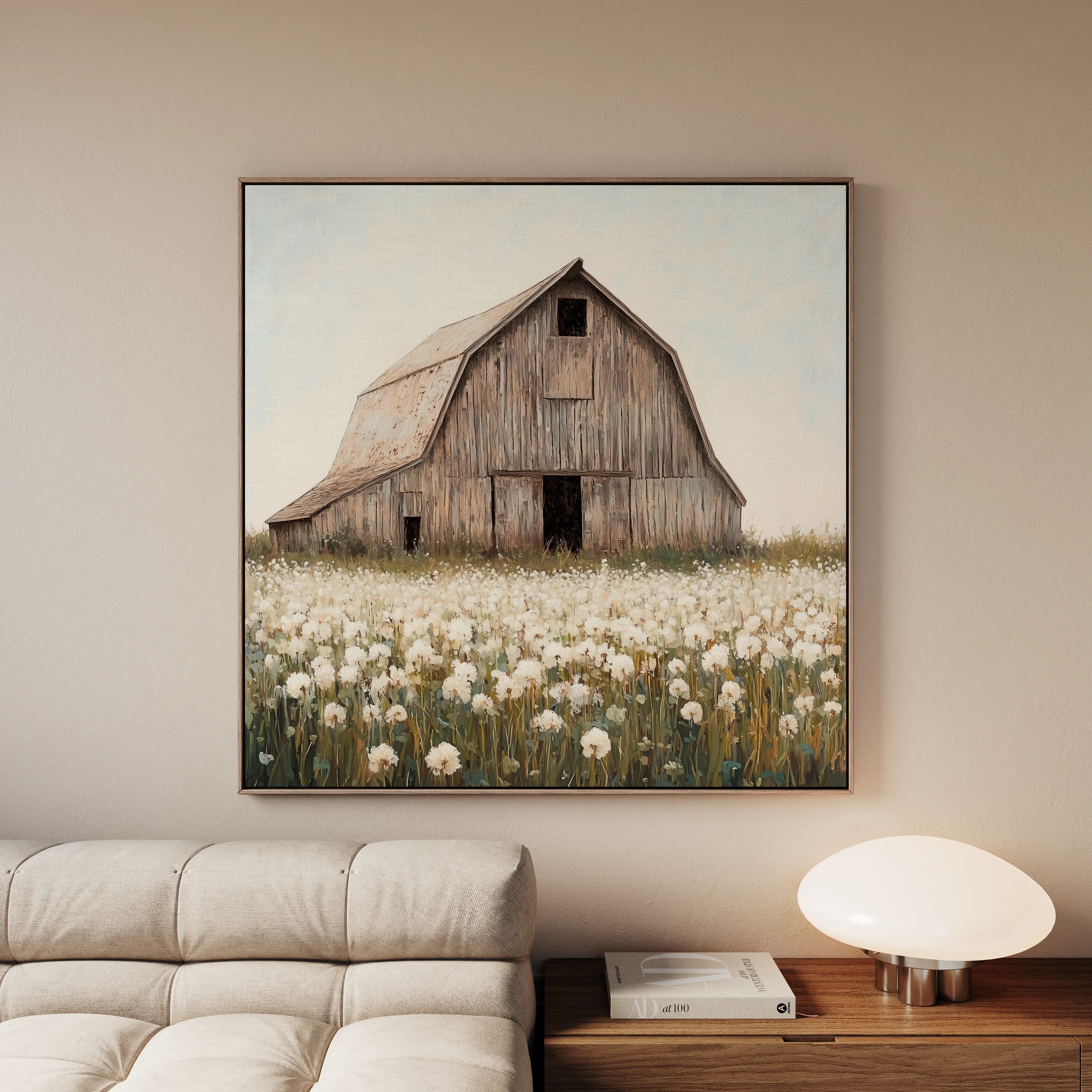 Landscape 397 Canvas Art 16" x 16" / 40 x 40 cm / Black