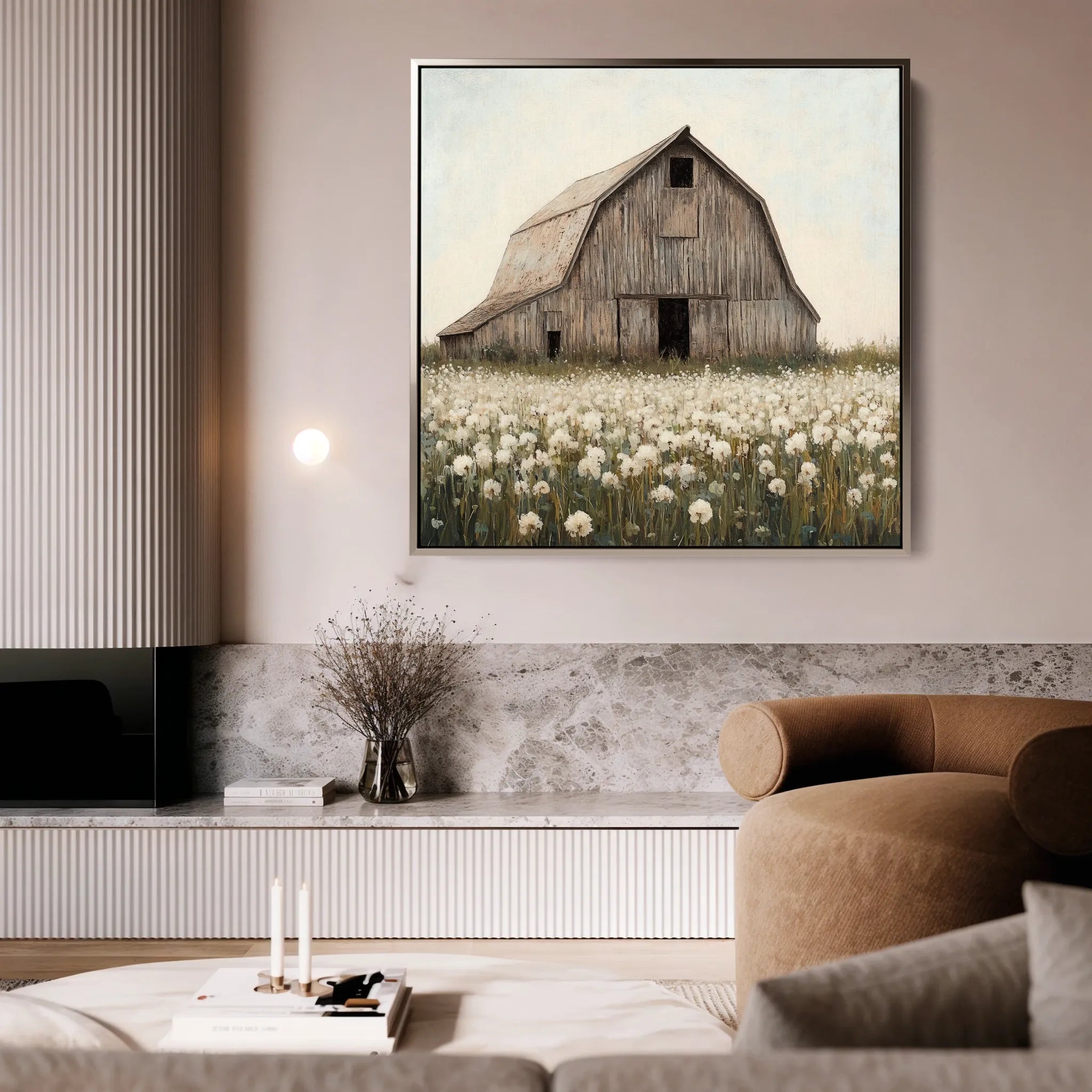 Landscape 397 Canvas Art 16" x 16" / 40 x 40 cm / Black