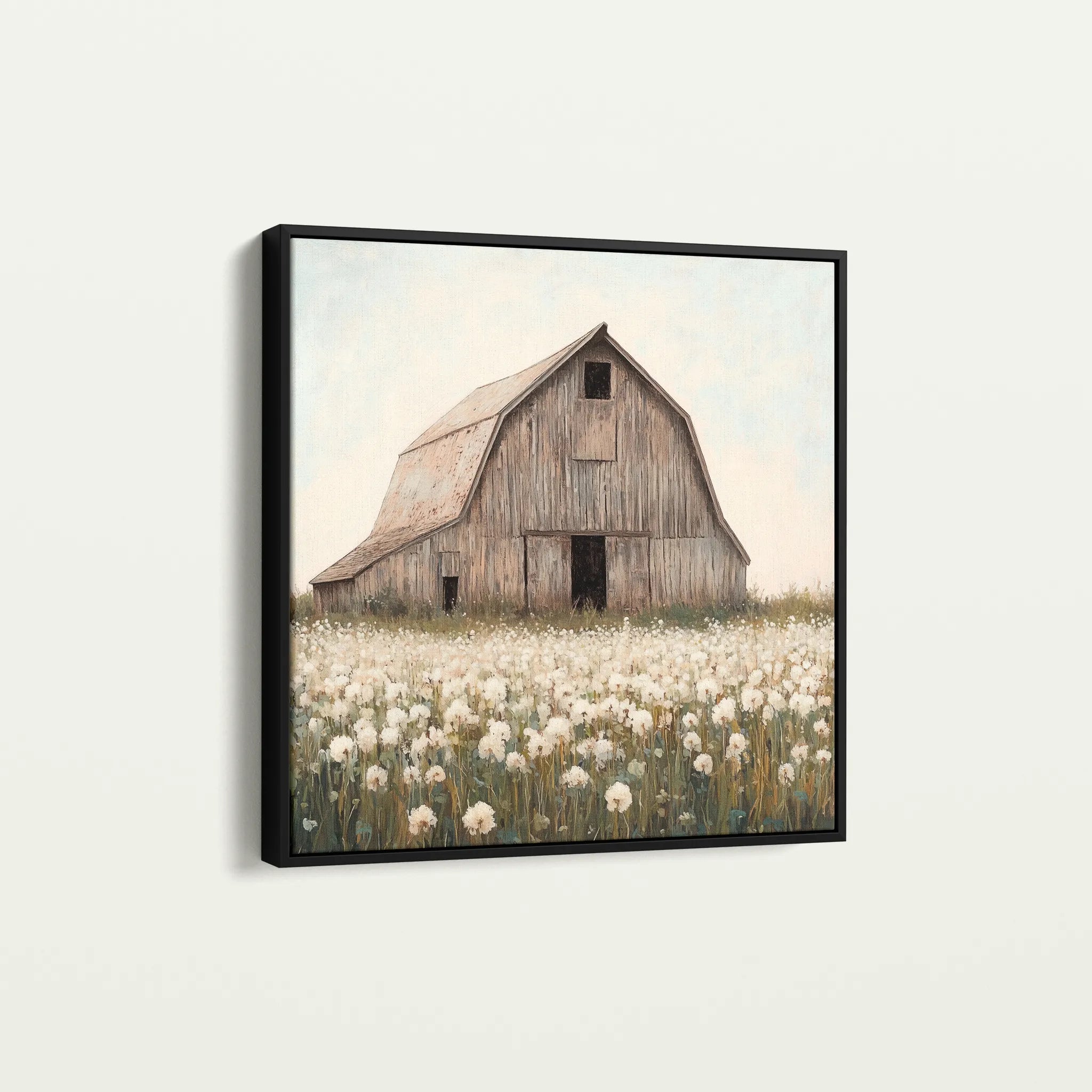 Landscape 397 Canvas Art 16" x 16" / 40 x 40 cm / Black