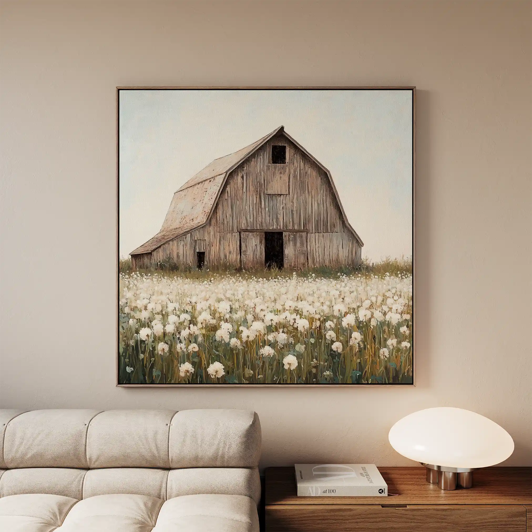 Landscape 397 Canvas Art 60 x 60 cm / Black