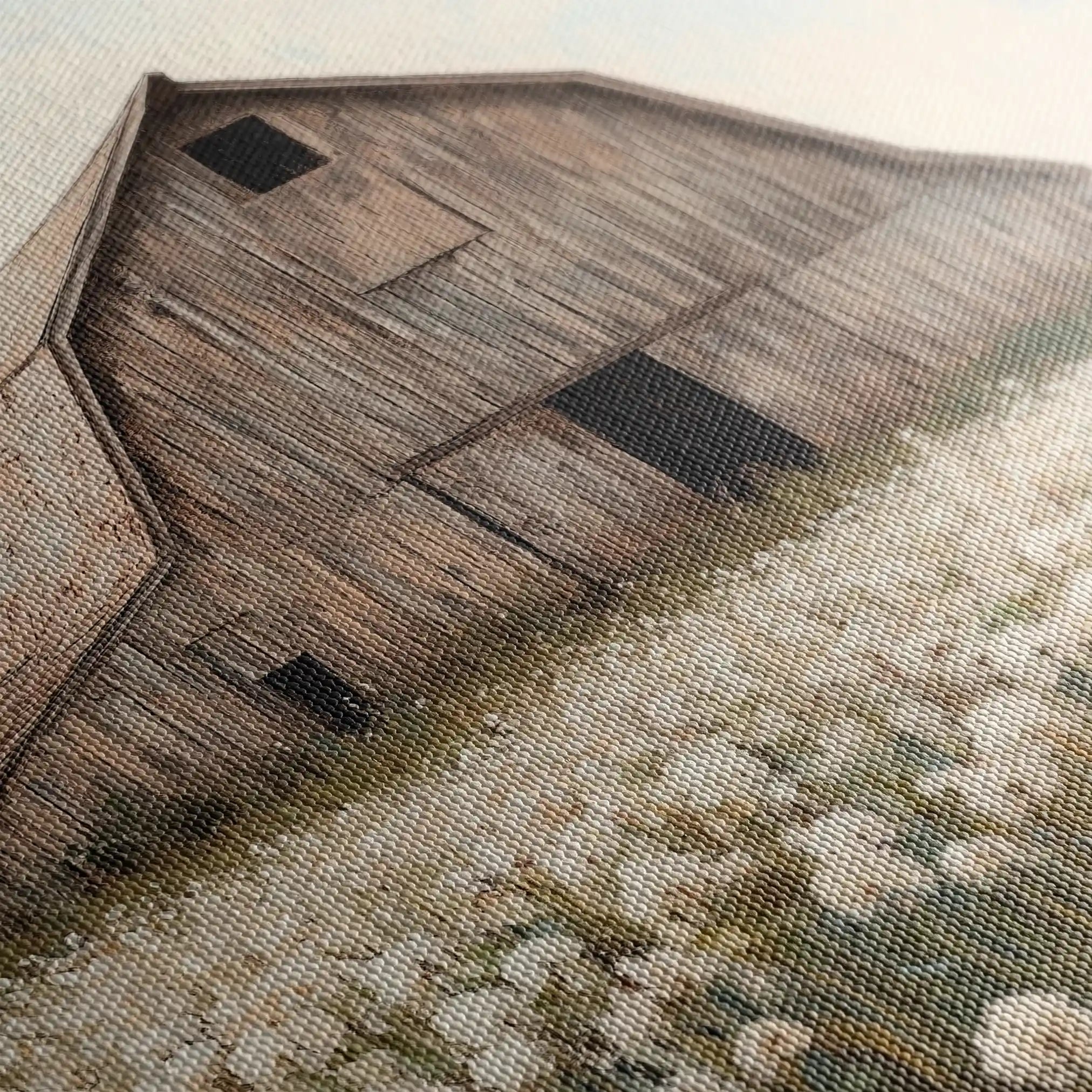 Landscape 397 Canvas Art 60 x 60 cm / Black
