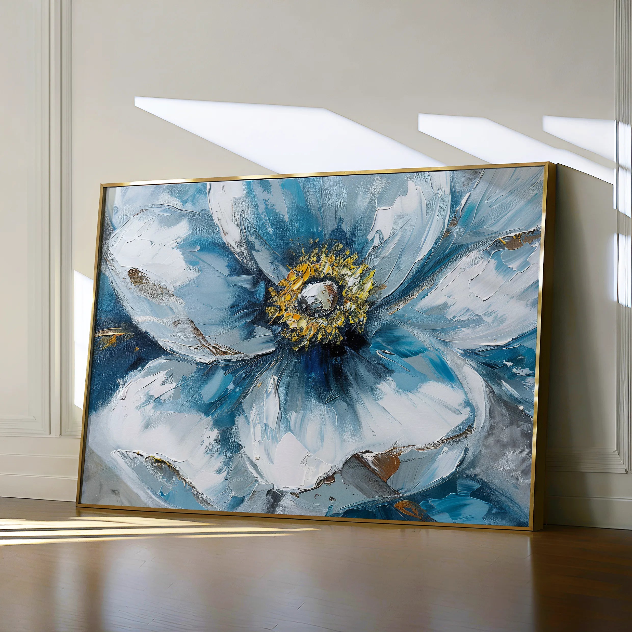 Floral 398 Canvas Art 18" x 24" / 45 x 60 cm / Black