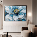Floral 398 Canvas Art 18" x 24" / 45 x 60 cm / Black