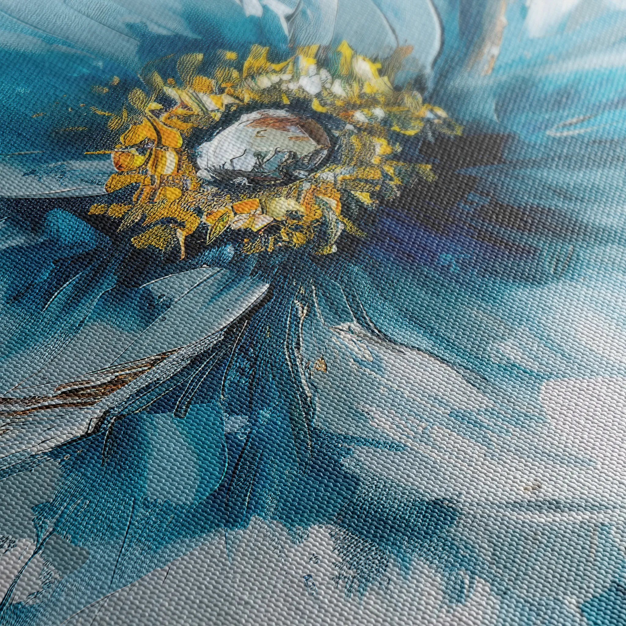 Floral 398 Canvas Art 18" x 24" / 45 x 60 cm / Black