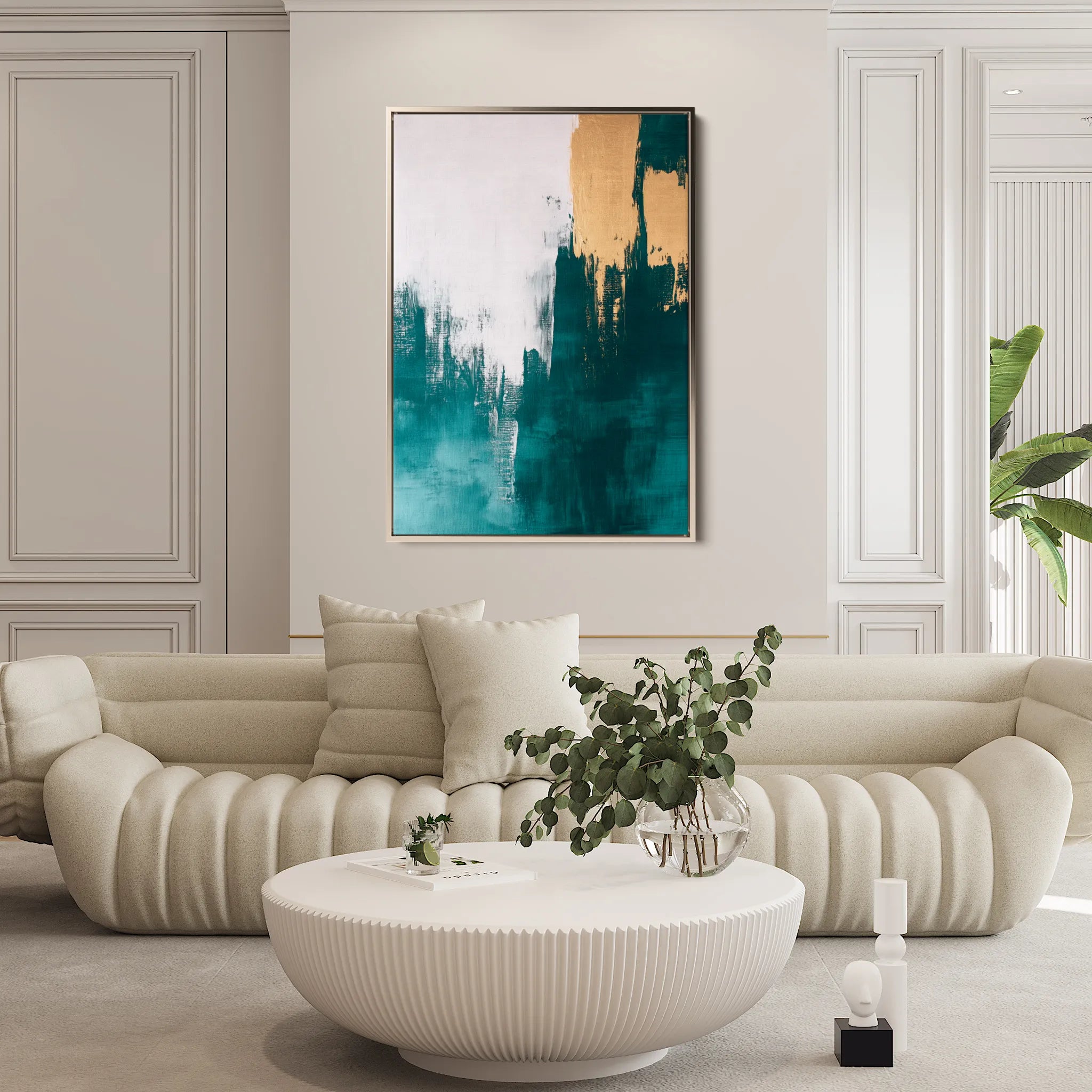 Abstract 399 Canvas Art 18" x 24" / 45 x 60 cm / Black