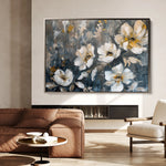 Floral 399 Canvas Art 18" x 24" / 45 x 60 cm / Black