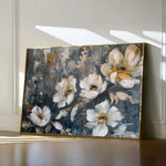 Floral 399 Canvas Art 18" x 24" / 45 x 60 cm / Black