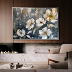 Floral 399 Canvas Art 18" x 24" / 45 x 60 cm / Black