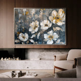 Floral 399 Canvas Art 18" x 24" / 45 x 60 cm / Black