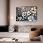 Floral 399 Canvas Art 18" x 24" / 45 x 60 cm / Black