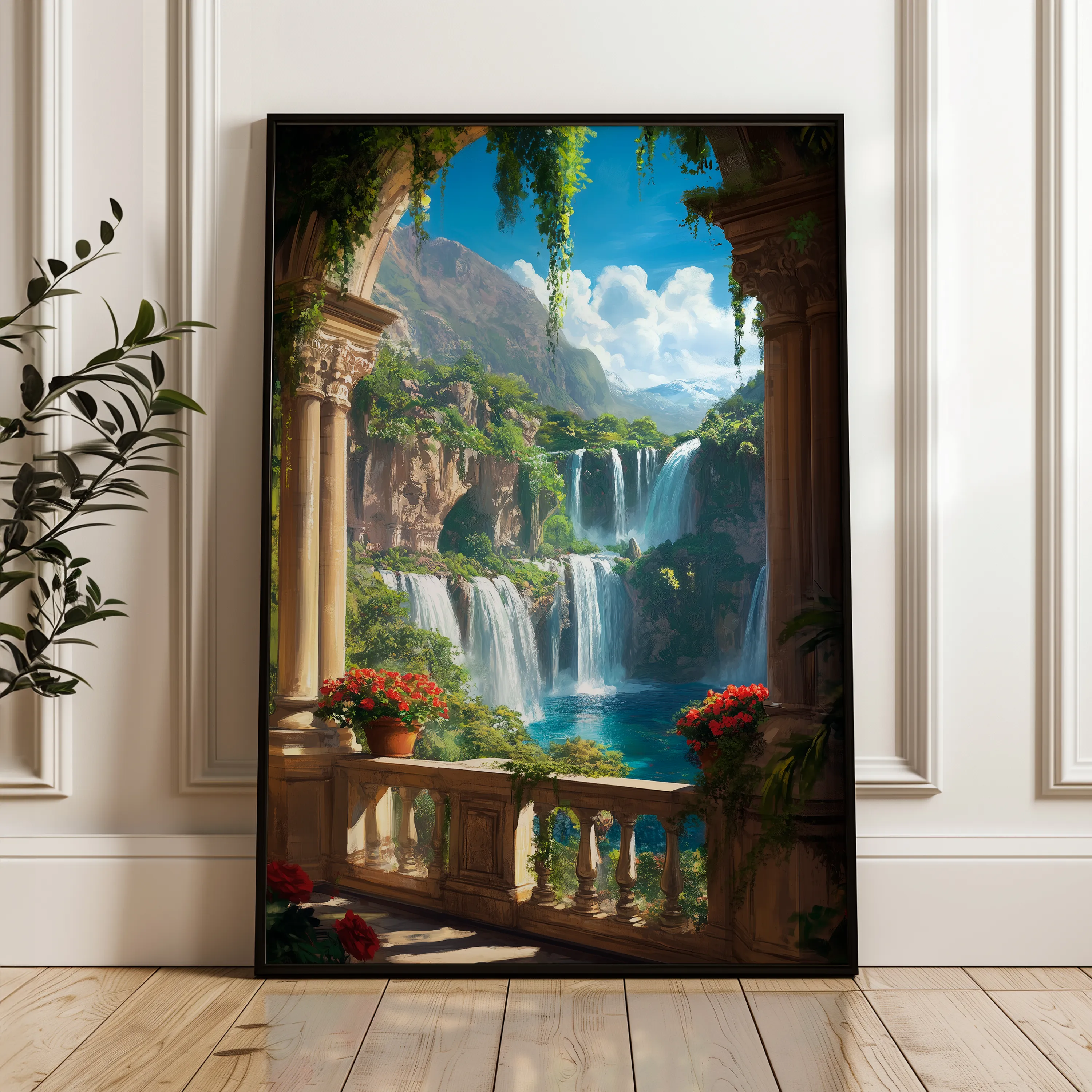 Landscape 399 Canvas Art 18" x 24" / 45 x 60 cm / Black