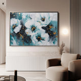 Floral 400 Canvas Art 18" x 24" / 45 x 60 cm / Black