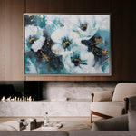 Floral 400 Canvas Art 18" x 24" / 45 x 60 cm / Black