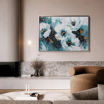 Floral 400 Canvas Art 18" x 24" / 45 x 60 cm / Black