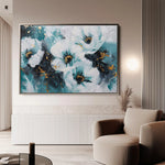 Floral 400 Canvas Art 60 x 40 cm / Black