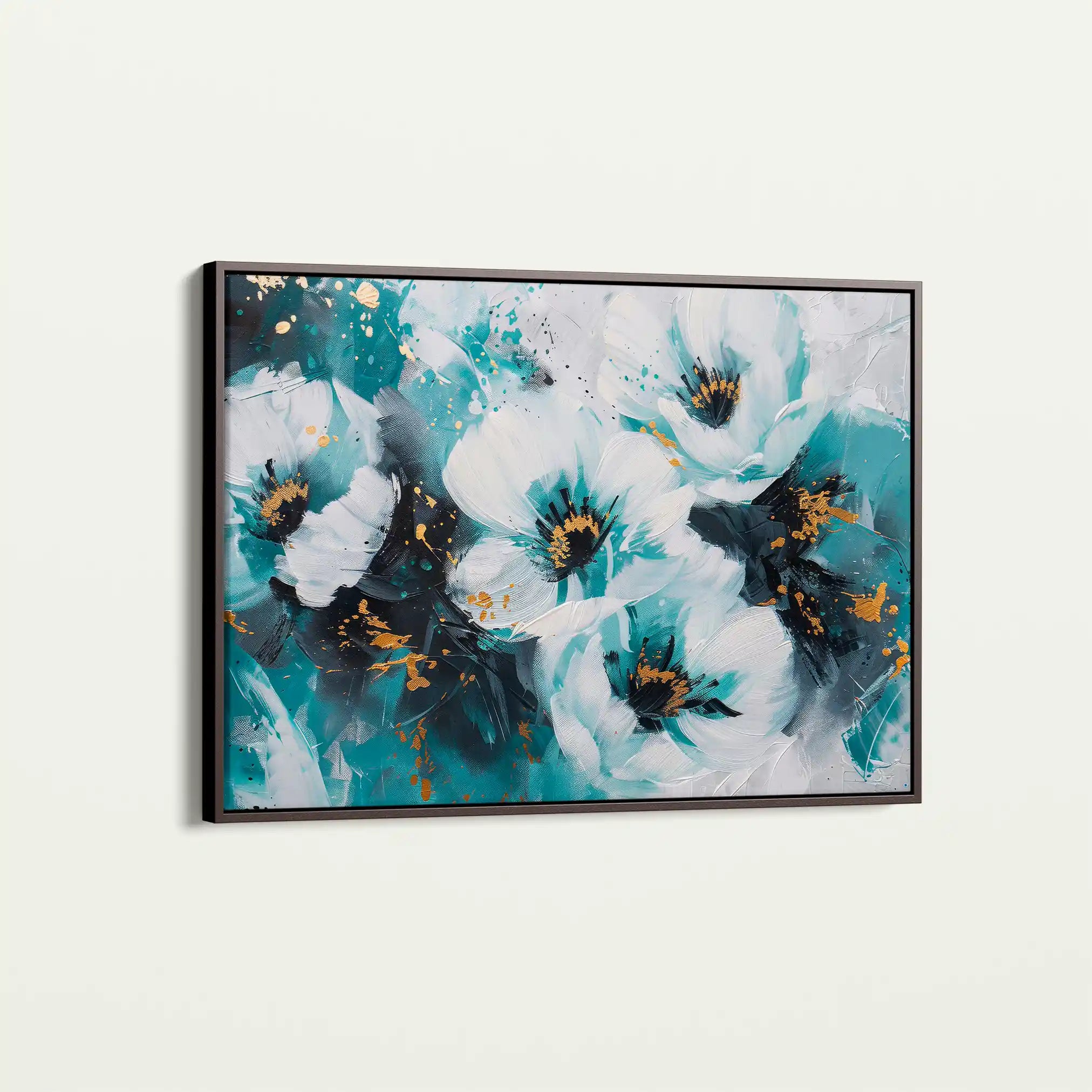 Floral 400 Canvas Art 60 x 40 cm / Black