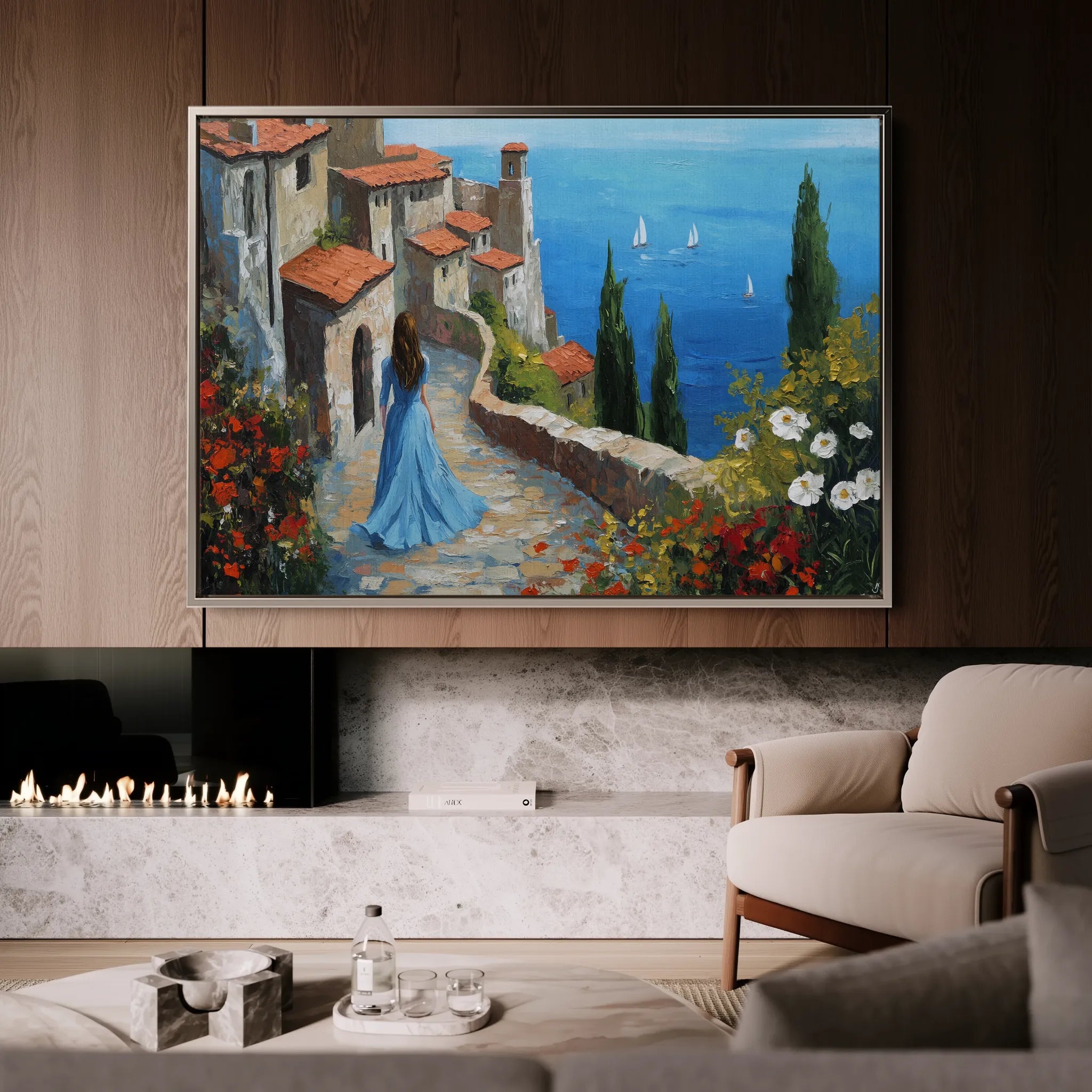 Landscape 400 Canvas Art 18" x 24" / 45 x 60 cm / Black
