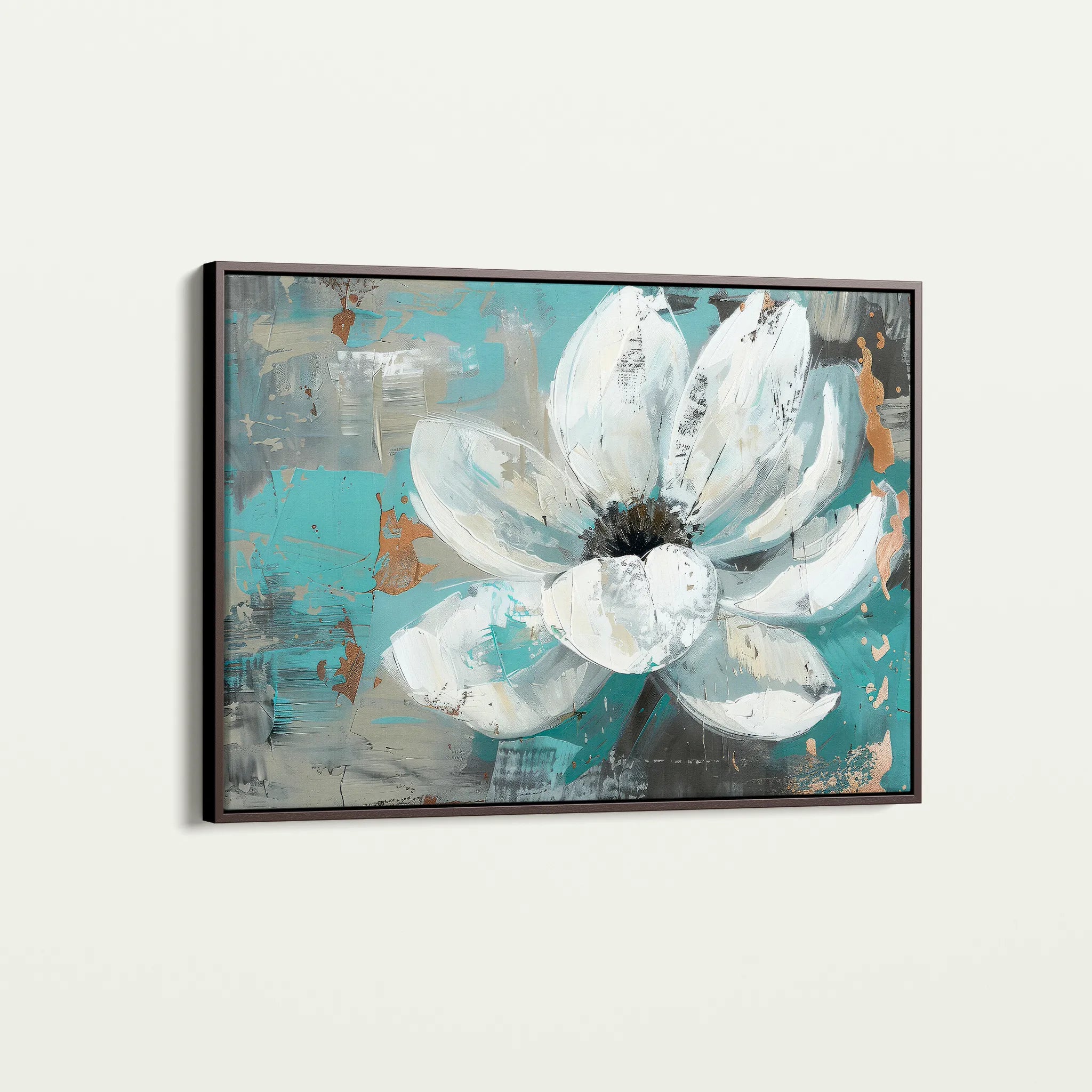 Floral 401 Canvas Art 18" x 24" / 45 x 60 cm / Black