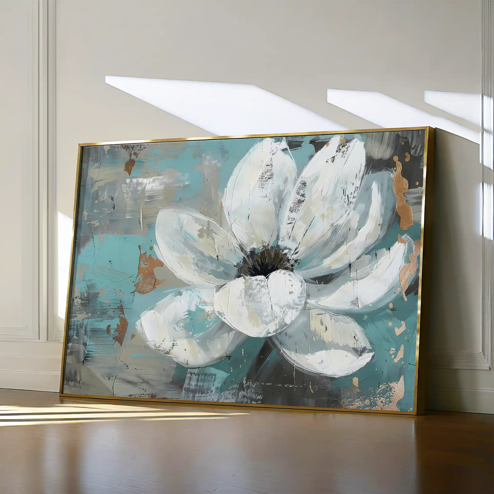 Floral 401 Canvas Art 60 x 40 cm / Black