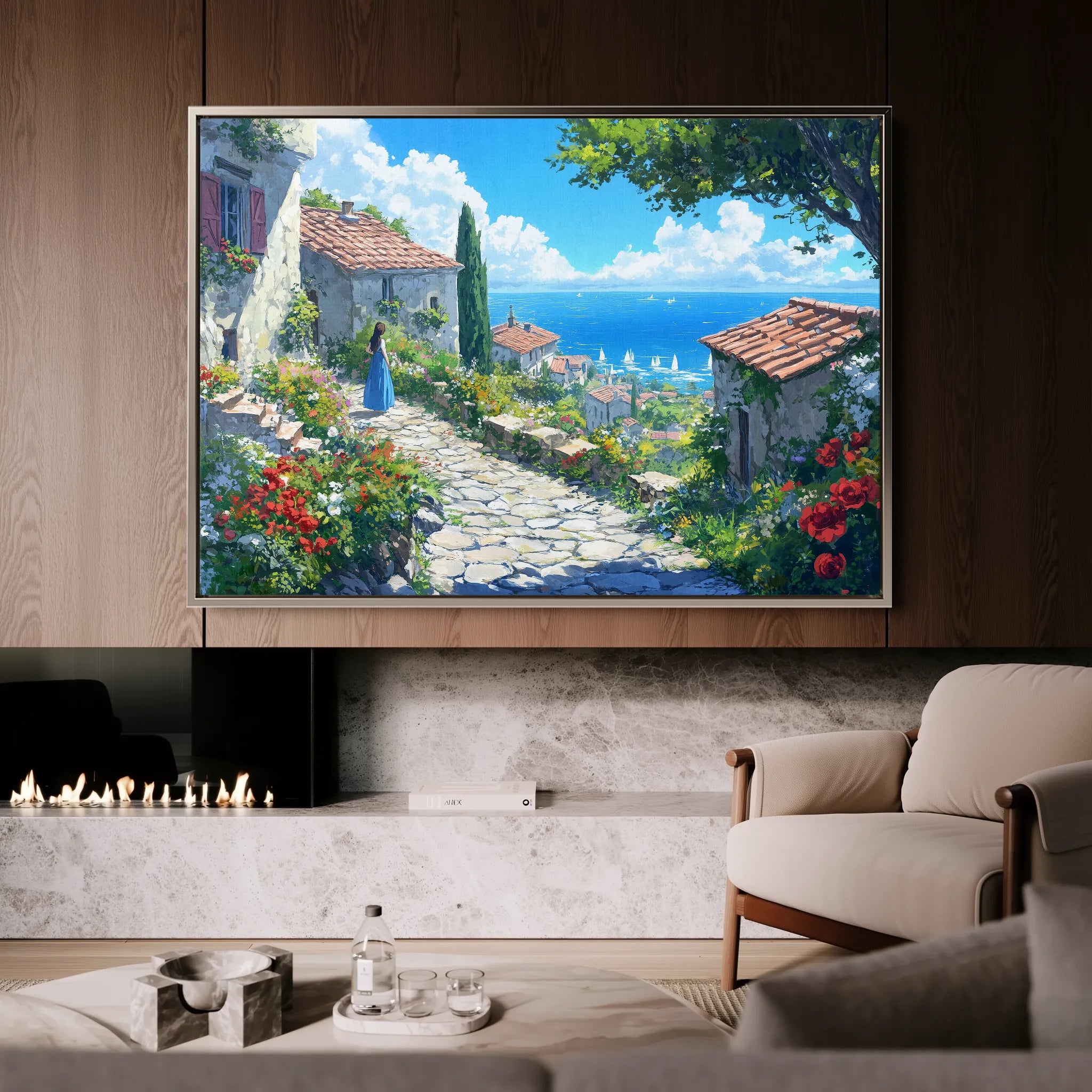 Landscape 401 Canvas Art 18" x 24" / 45 x 60 cm / Black