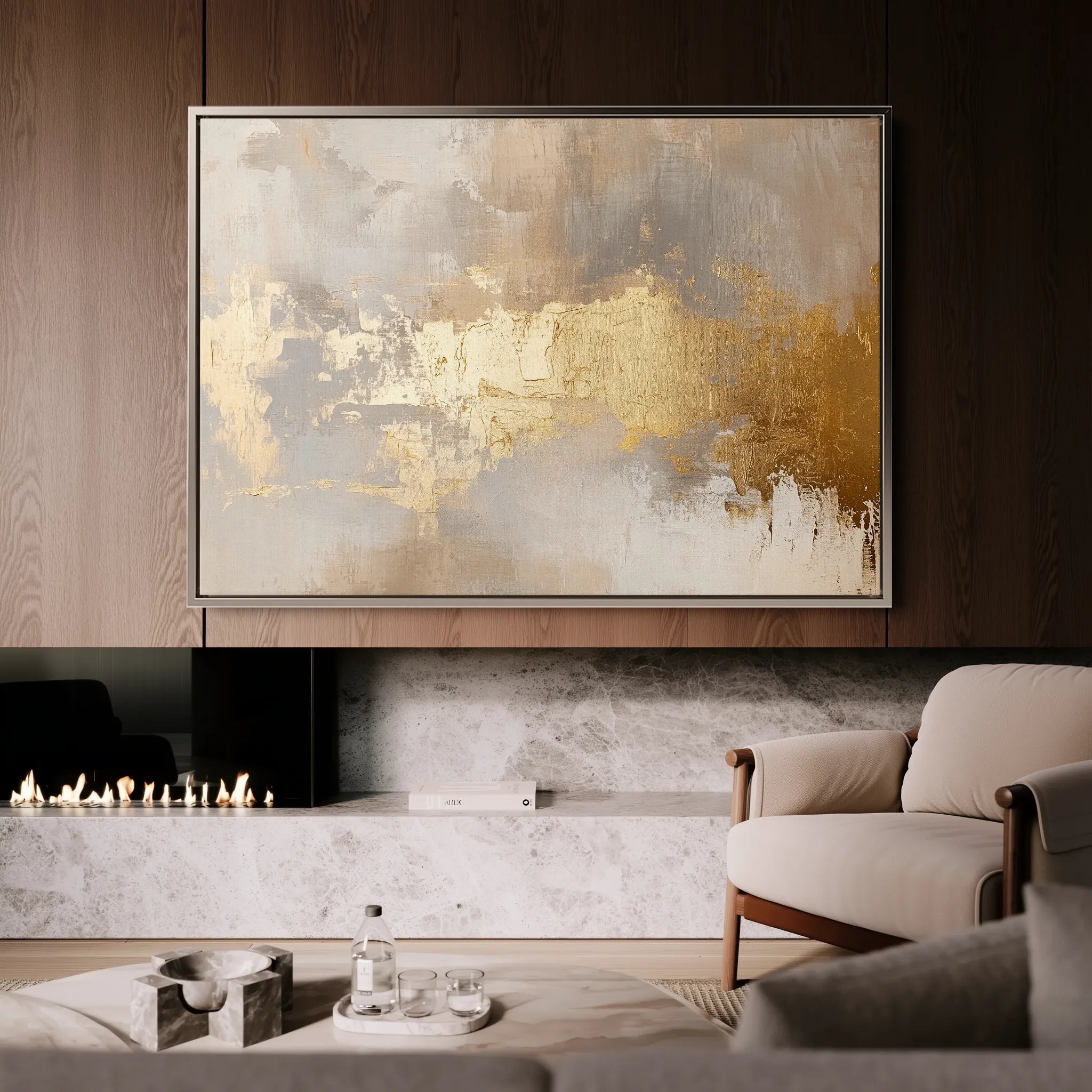 Abstract 402 Canvas Art 18" x 24" / 45 x 60 cm / Black