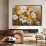 Floral 402 Canvas Art 18" x 24" / 45 x 60 cm / Black