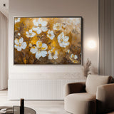 Floral 402 Canvas Art 18" x 24" / 45 x 60 cm / Black