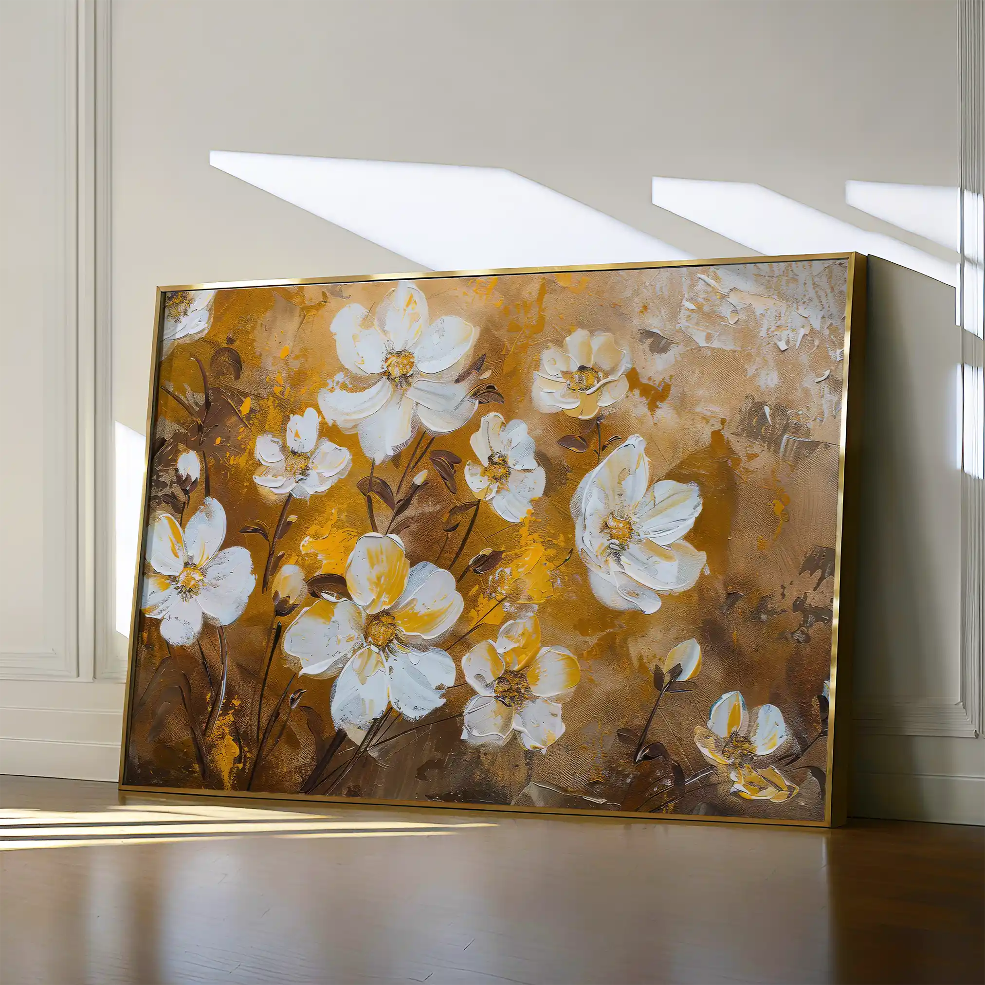Floral 402 Canvas Art 60 x 40 cm / Black