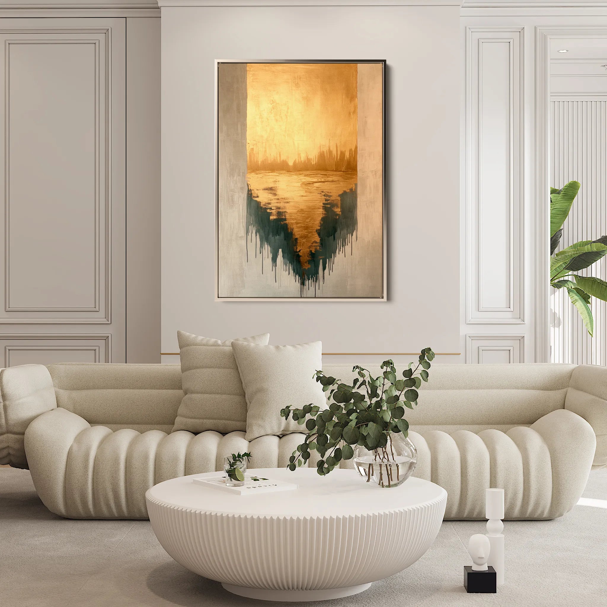 Abstract 403 Canvas Art 18" x 24" / 45 x 60 cm / Black