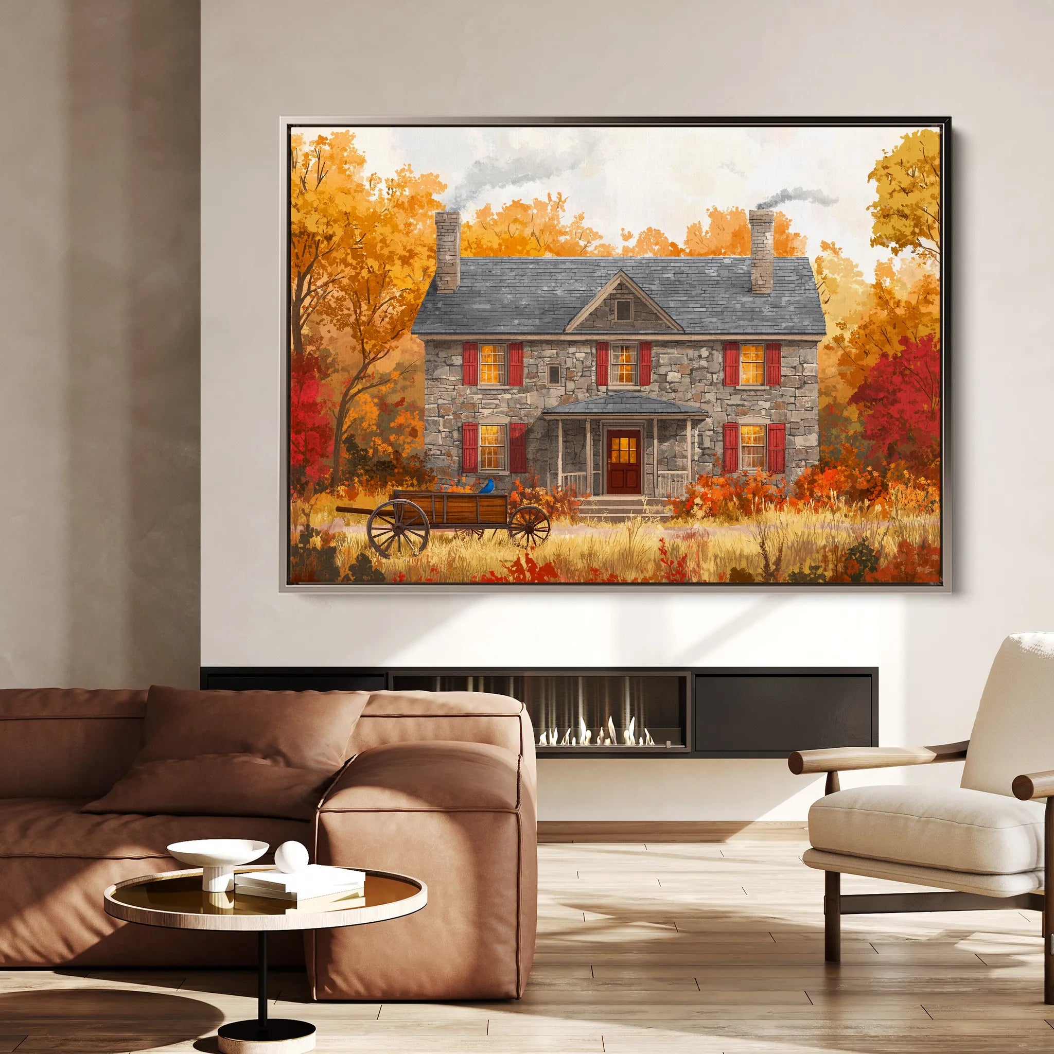 Landscape 403 Canvas Art 18" x 24" / 45 x 60 cm / Black