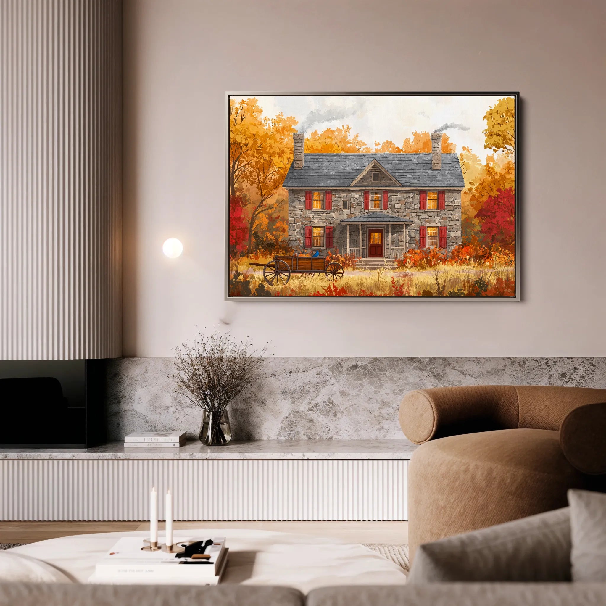 Landscape 403 Canvas Art 18" x 24" / 45 x 60 cm / Black