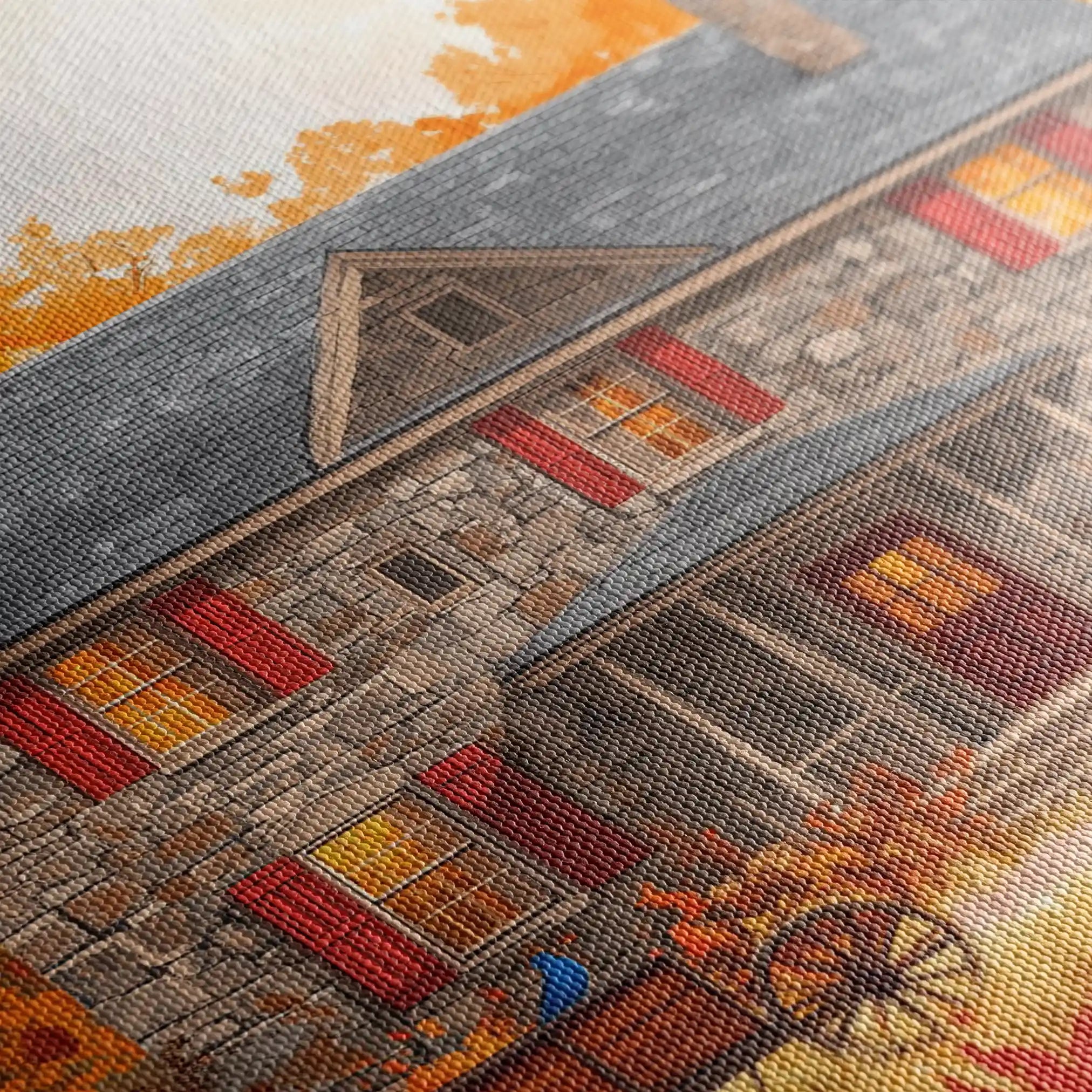 Landscape 403 Canvas Art 60 x 40 cm / Black