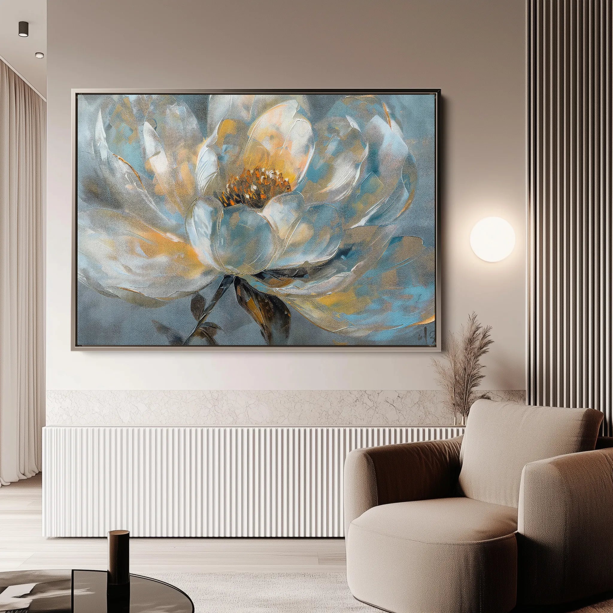 Floral 404 Canvas Art 18" x 24" / 45 x 60 cm / Black