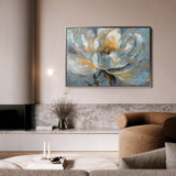 Floral 404 Canvas Art 18" x 24" / 45 x 60 cm / Black