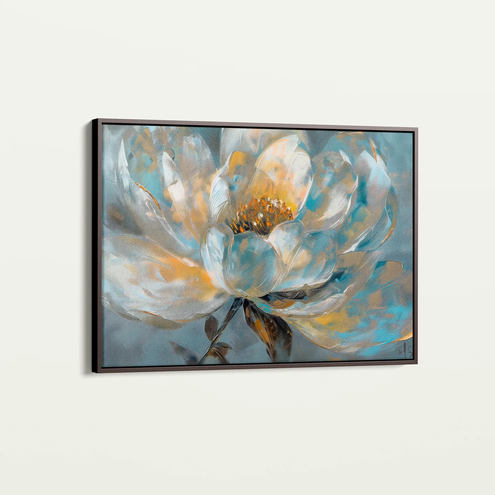 Floral 404 Canvas Art 18" x 24" / 45 x 60 cm / Black