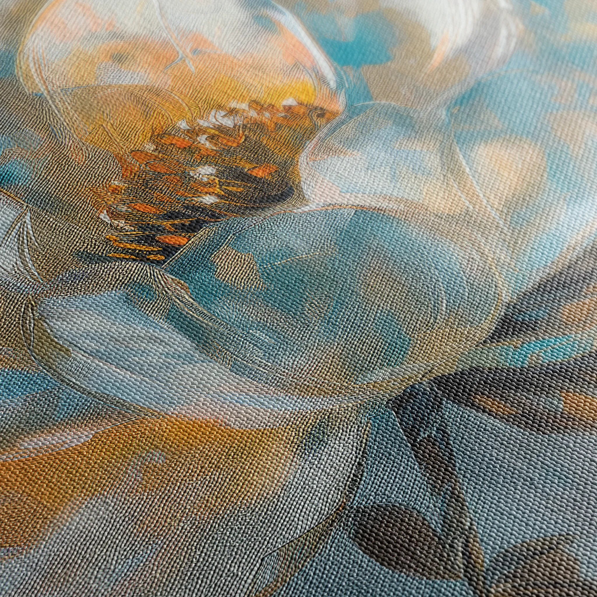 Floral 404 Canvas Art 18" x 24" / 45 x 60 cm / Black