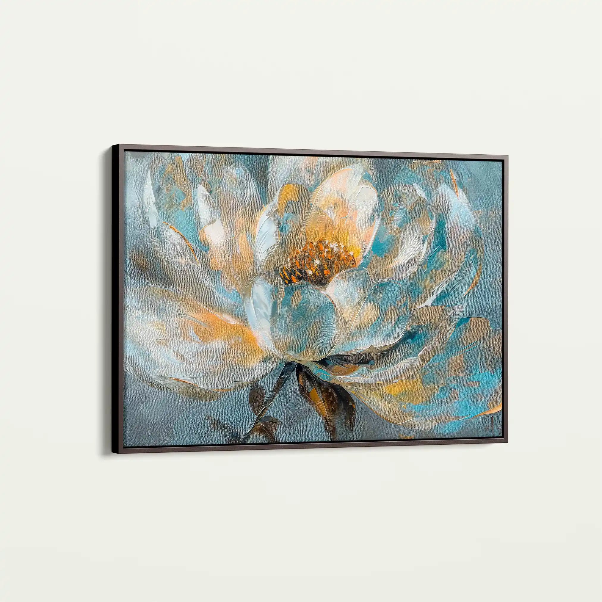 Floral 404 Canvas Art 60 x 40 cm / Black